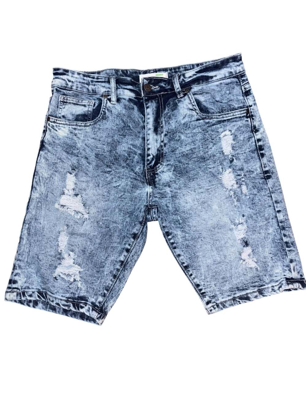 Refinery Republic Acid Wash Distressed Denim Shorts
